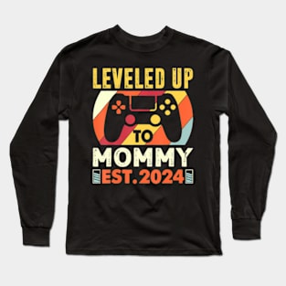 Soon To Be Mom 2024 I Leveled Up To Mommy 2024 Long Sleeve T-Shirt